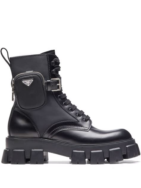 prada pouch boots womens|Prada boots with pouch men's.